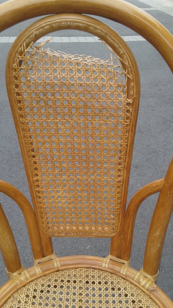 Cannage/ réparation dossier de chaise/ AVANT